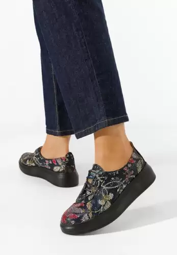 Pantofi casual dama piele Elma multicolori v3