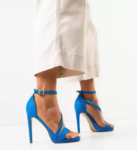 Sandale cu toc Jova Albastre