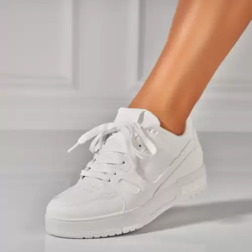 Adidasi Dama Albi din Piele Ecologica Alwin