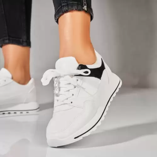 Adidasi dama Albi din Piele Ecologica Kiona