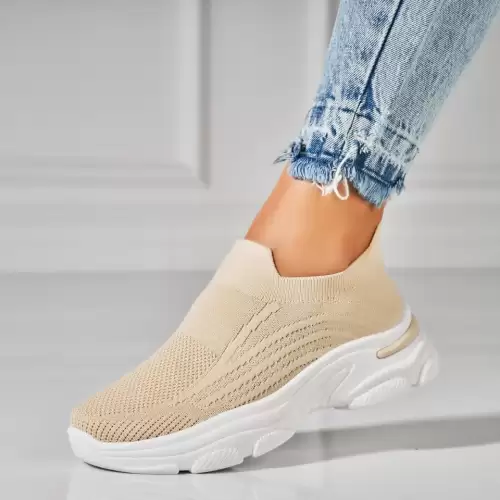 Adidasi Dama Bej din Textil Dawna