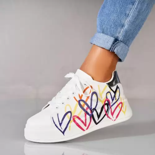 Adidasi dama Piele Ecologica Alb Lynsey