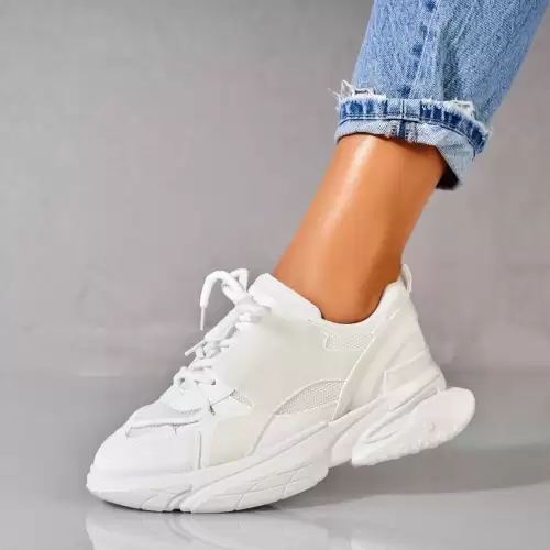 Adidasi dama Piele Ecologica Alb Zarie