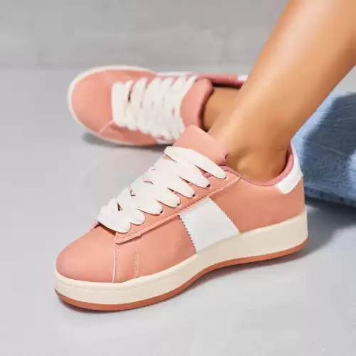 Adidasi dama Piele Ecologica Intoarsa Roz Cynia