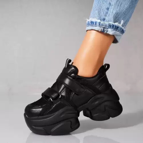 Adidasi dama Piele Ecologica Negru Asaya