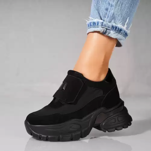 Adidasi dama Piele Ecologica Negru Maili