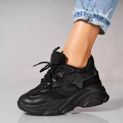 Adidasi dama Piele Ecologica Negru Nadra