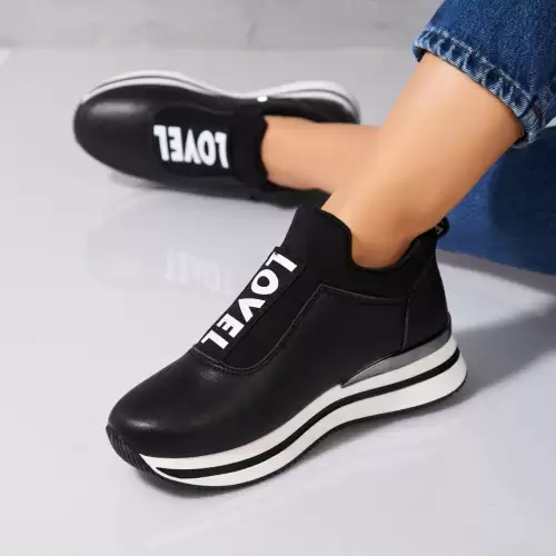 Adidasi dama Piele Ecologica Negru Rylan