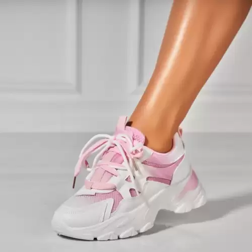 Adidasi Dama Roz din Piele Ecologica Treva