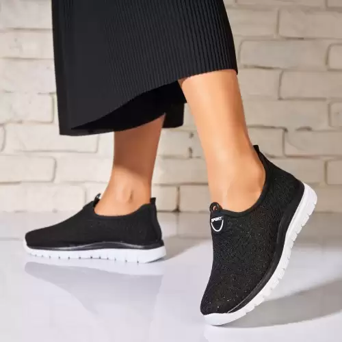 Adidasi dama Textil Negru Leola