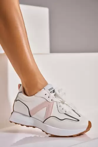 Adidasi de dama Piele Ecologica Alb Ayane