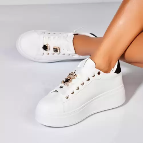 Adidasi de dama Piele Ecologica Alb Hasley