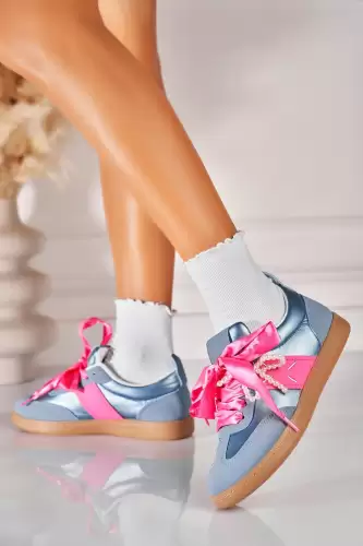 Adidasi de dama Piele Ecologica Albastru Letti