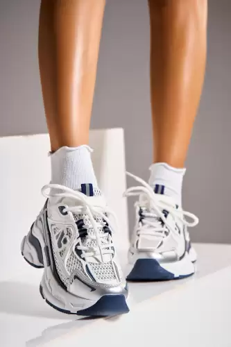 Adidasi de dama Piele Ecologica Albastru Zinaida