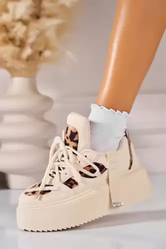 Adidasi de dama Piele Ecologica Animal Print Nikte