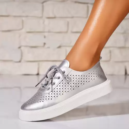 Adidasi de dama Piele Ecologica Argintiu Sedra