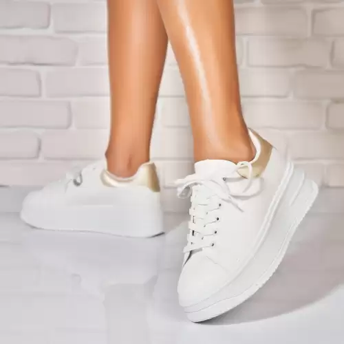 Adidasi de dama Piele Ecologica Auriu Neiva