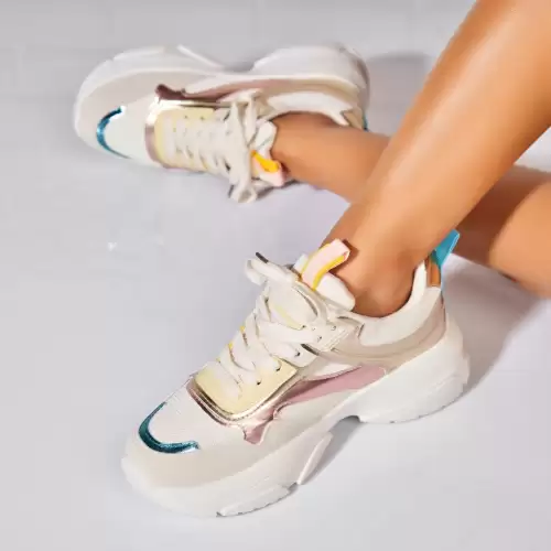 Adidasi de dama Piele Ecologica Auriu Rehana