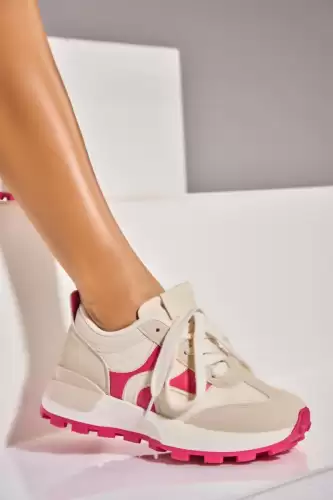 Adidasi de dama Piele Ecologica Bej Akyra