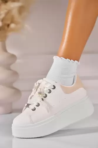 Adidasi de dama Piele Ecologica Bej Aleda