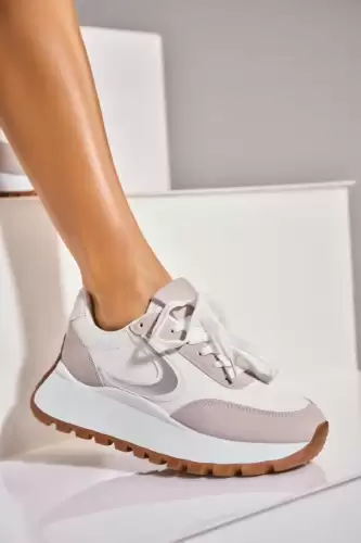 Adidasi de dama Piele Ecologica Bej Amana