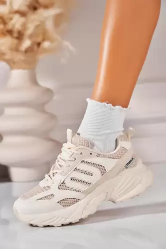 Adidasi de dama Piele Ecologica Bej Daisha