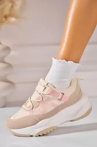 Adidasi de dama Piele Ecologica Bej Emerey