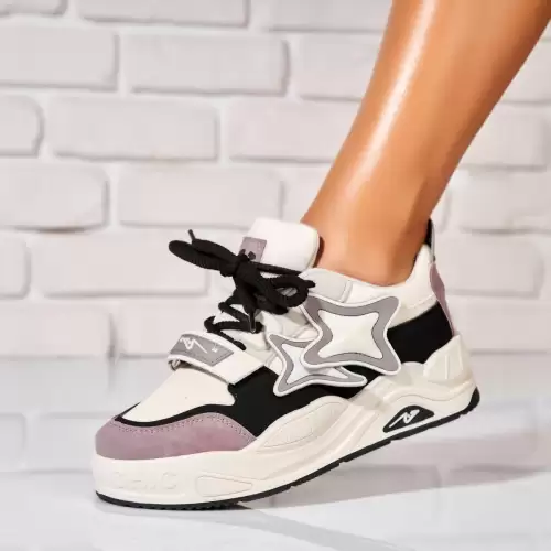 Adidasi de dama Piele Ecologica Bej Oakley