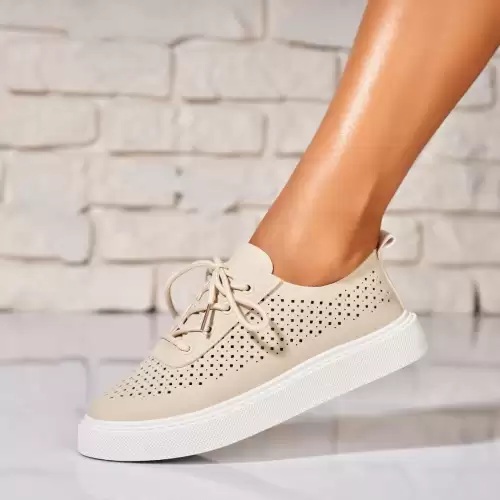 Adidasi de dama Piele Ecologica Bej Sedra