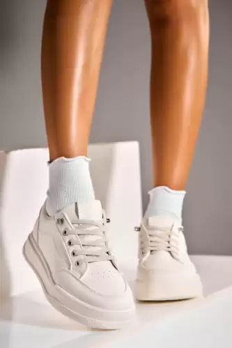 Adidasi de dama Piele Ecologica Bej Zendaya