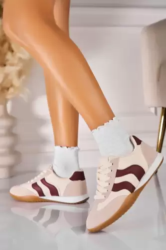 Adidasi de dama Piele Ecologica Bordo Samyra