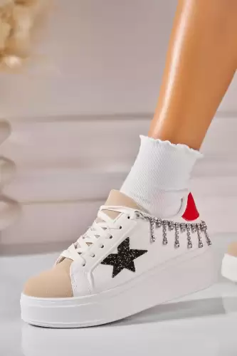 Adidasi de dama Piele Ecologica Color Mayble2