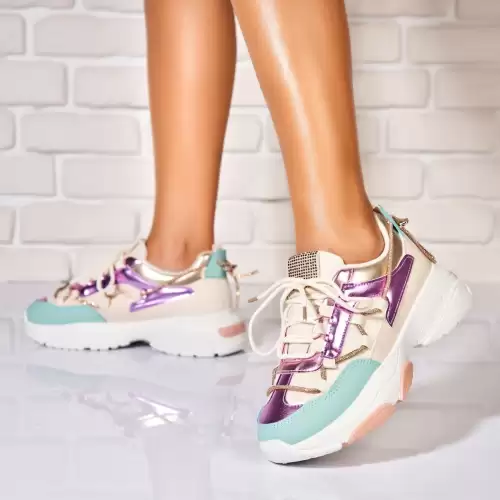 Adidasi de dama Piele Ecologica Color Solenne