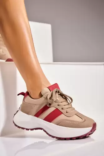 Adidasi de dama Piele Ecologica Kaki Dalayla