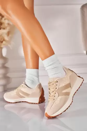 Adidasi de dama Piele Ecologica Kaki Meily