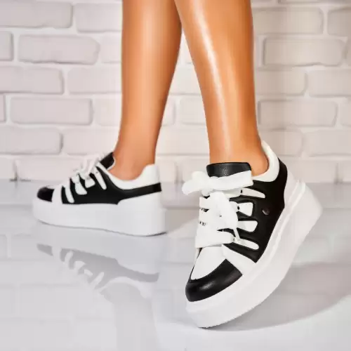 Adidasi de dama Piele Ecologica Negru Adara