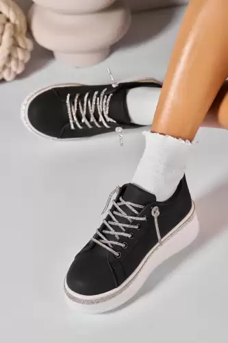 Adidasi de dama Piele Ecologica Negru Amarisa