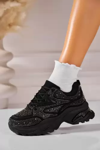 Adidasi de dama Piele Ecologica Negru Aritza