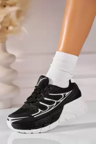 Adidasi de dama Piele Ecologica Negru Sakara