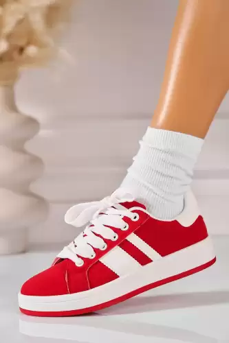 Adidasi de dama Piele Ecologica Rosu Iriana