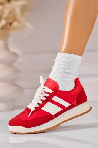 Adidasi de dama Piele Ecologica Rosu Kinzi