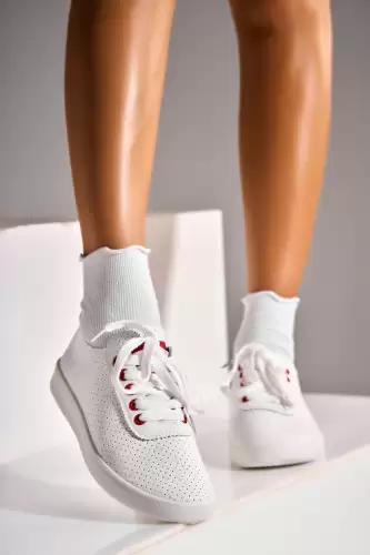 Adidasi de dama Piele Ecologica Rosu Lynden