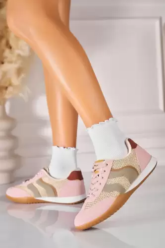 Adidasi de dama Piele Ecologica Roz Jadie