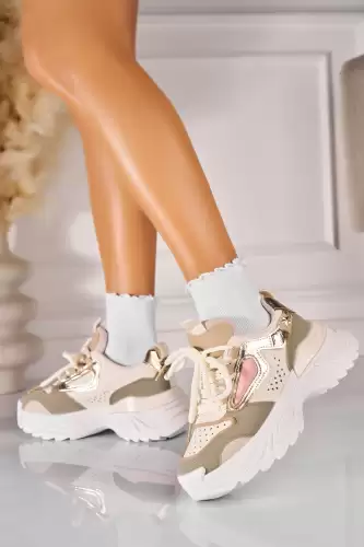 Adidasi de dama Piele Ecologica Verde Jamelia