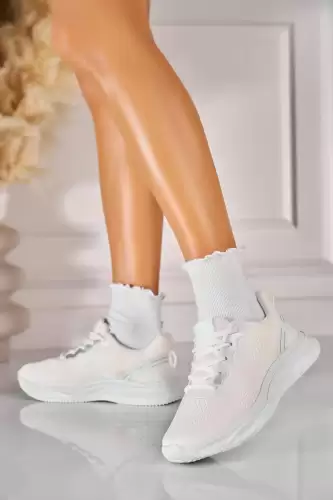 Adidasi de dama Textil Alb Elaria