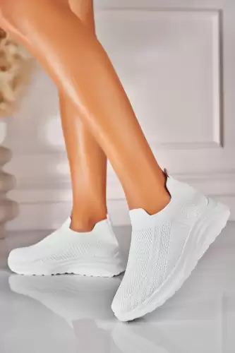 Adidasi de dama Textil Alb Roxie