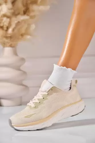 Adidasi de dama Textil Bej Brella