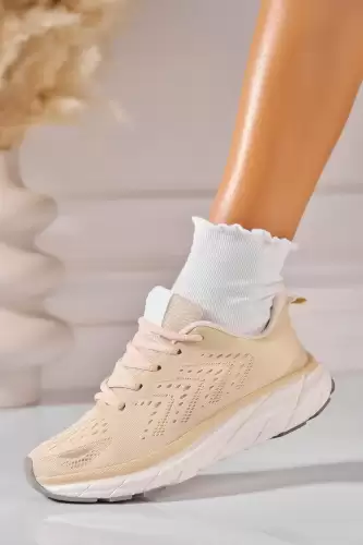 Adidasi de dama Textil Bej Yomna
