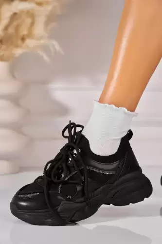 Adidasi de dama Textil Negru Imana