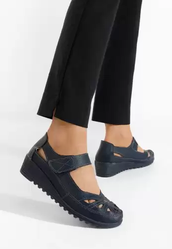 Balerini cu platforma Cassina albastri